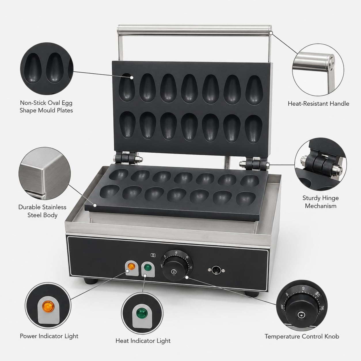 Gurubhai Equipments Commercial Waffle Maker Machine