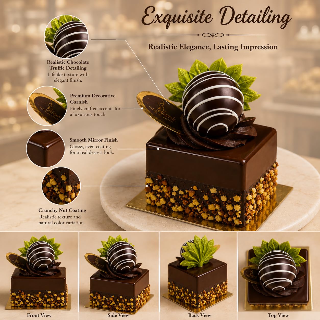 GURUBHAI EQUIPMENTS Artificial Realistic Fake Decorative Food Models for Bakery Display, Photography Props, Restaurants & Kitchen Decor