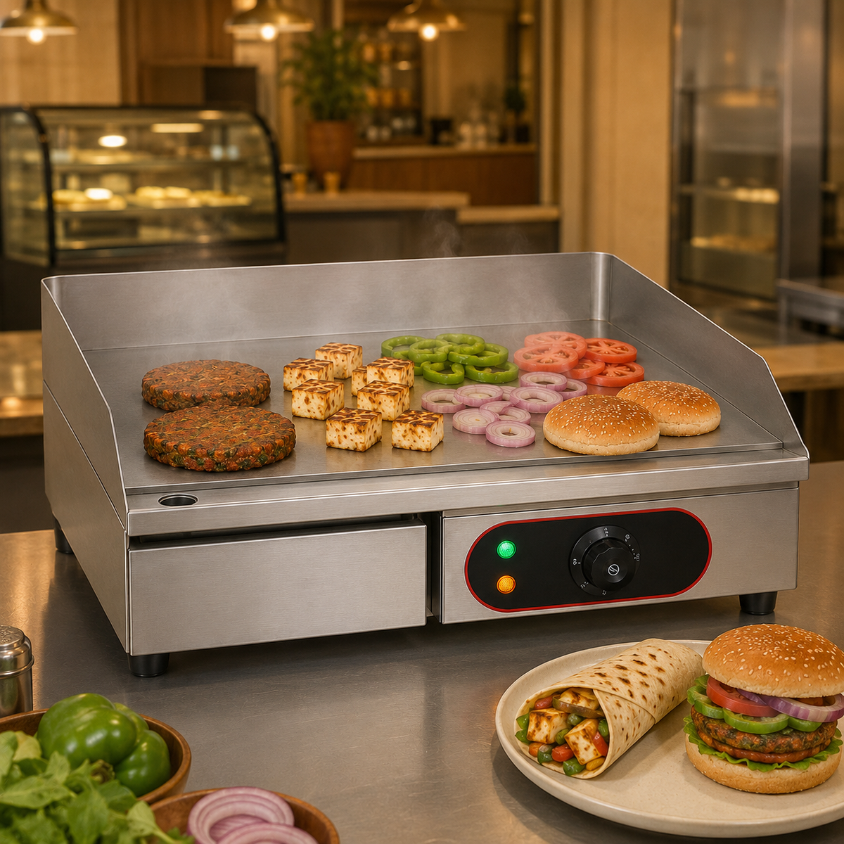 Electric Flat Top Griddle – 540 × 400 × 220 mm - product view 8