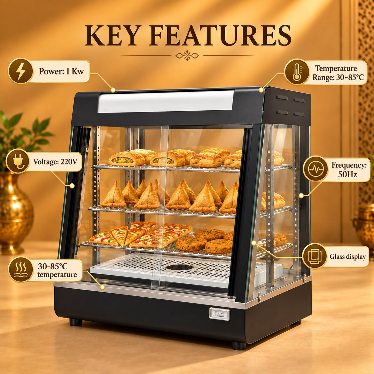 Gurubhai Equipments Black Display Warmer – Real-Life Use