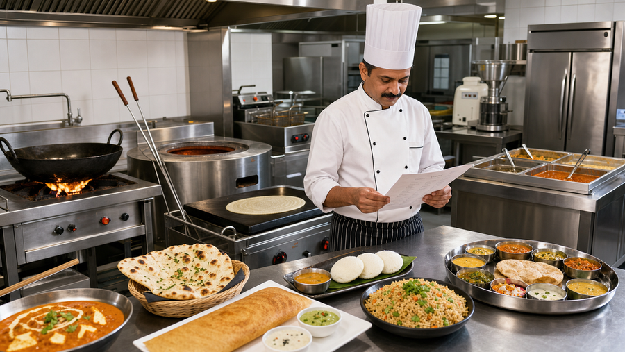 Indian Vegetarian Restaurant Menu & Equipment List 2026 Dish-by-Dish Kitchen Guide