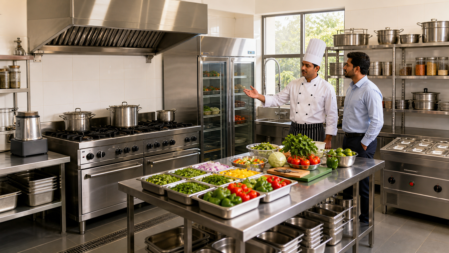 Essential commercial kitchen equipment for starting a food business in India