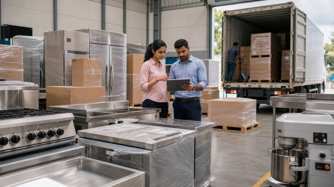 Pan-India commercial kitchen equipment supplier coordinating multi-city dispatch