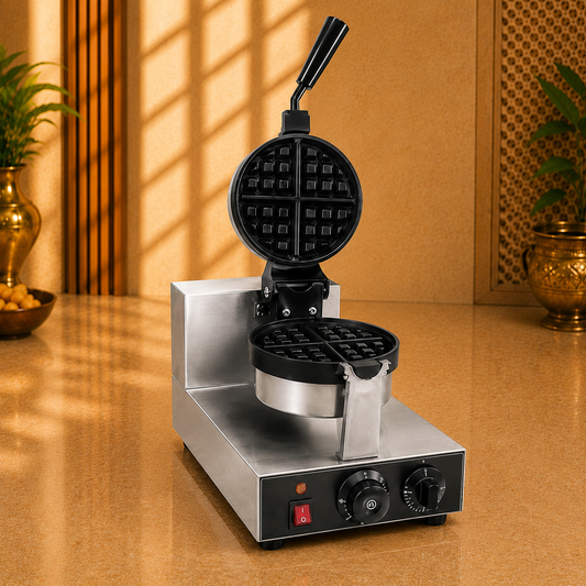 Round Rotating Belgian Waffle Maker