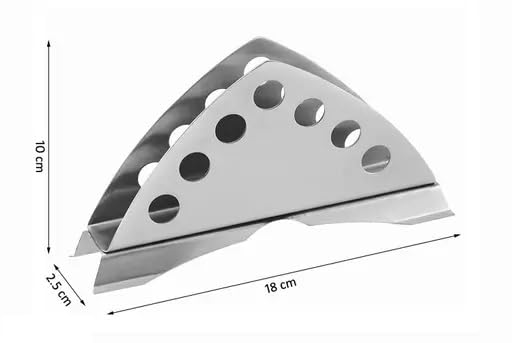 Gurubhai Equipments Stainless Steel Tissue Paper Holder - Set of 6 | Napkin Holder for Tabel | Napkin Holder for Tabeltop, Dinning | Ideal for Restuarant, Cafe, Hotel and Home Use
