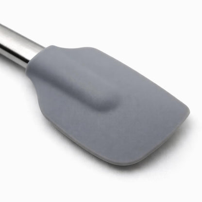 Silicone Spatula with Stainless Steel Handle | Heat-Resistant Grey Kitchen Utensil for Cooking, Baking & Mixing