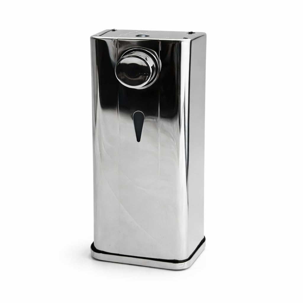 Gurubhai Equipments Stainless Steel Wall Mounted Soap Dispenser 1000 ml | Manual Liquid Soap & Sanitizer Dispenser for Bathroom, Hotel, Office, Hospital & Restaurant (1000 ml)