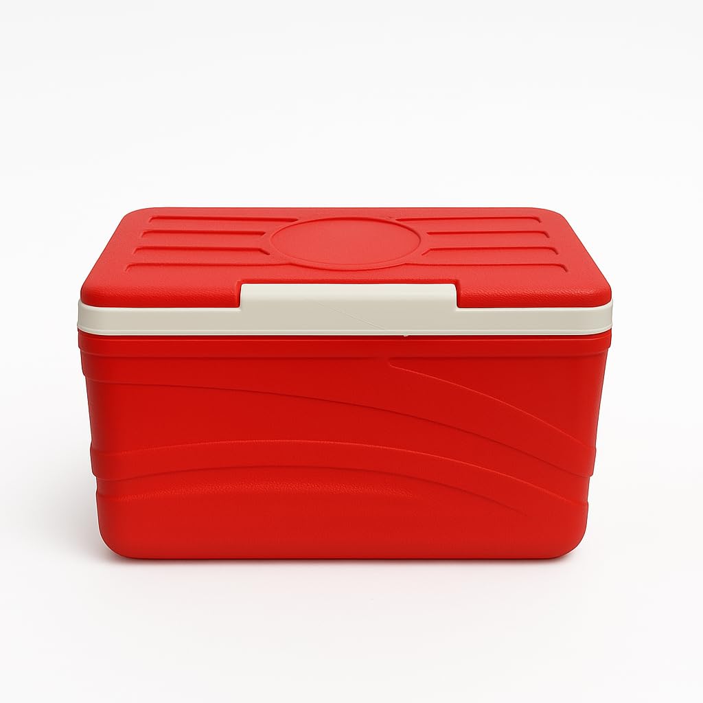 Gurubhai Equipments 25 LTR Heavy-Duty Insulated Ice Box | Portable Cooler Box for Camping, Picnic, and Commercial Use | Durable Chiller Box for Food & Drinks