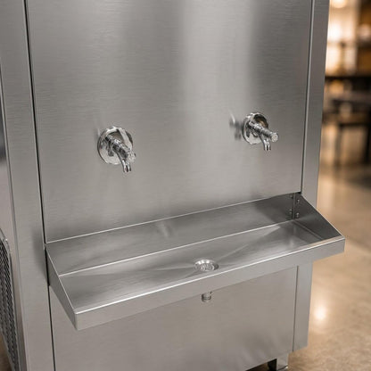 Gurubhai Equipments 150L Stainless Steel Water Cooler | Commercial Drinking Water Cooler Machine | Heavy Duty Electric Water Cooler for Office, School & Restaurant