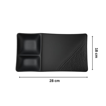 GURUBHAI EQUIPMENTS Melamine Serving Platter – Set of 6 | Unbreakable Bat Platter/Trays for French Fries, Momos, Rolls, Snacks & Desserts | Stylish & Durable Platters for Home, Cafés & Restaurants
