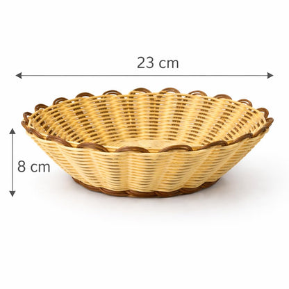 Gurubhai Equipments Wicker Basket with Handle, Handwoven Storage and Carry Basket for Home, Kitchen, Laundry and Gift Hampers