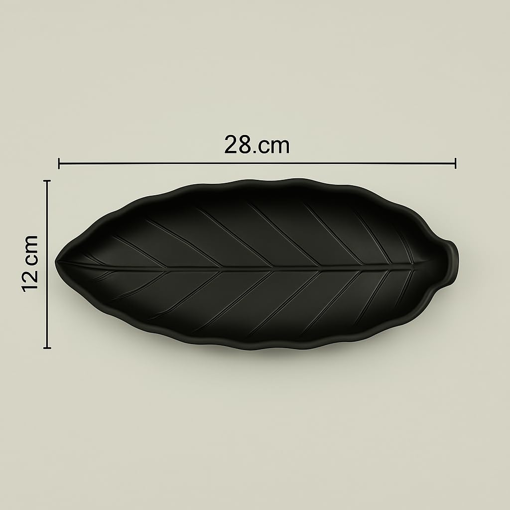 GURUBHAI EQUIPMENTS Melamine Serving Platter – Set of 6 | Unbreakable Bat Platter/Trays for French Fries, Momos, Rolls, Snacks & Desserts | Stylish & Durable Platters for Home, Cafés & Restaurants