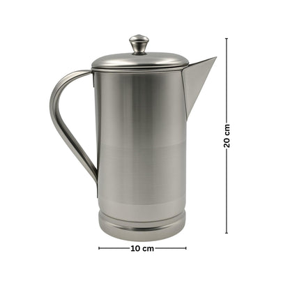 Gurubhai Equipments Stainless Steel Sambar & Sauce Serving Jug with Lid