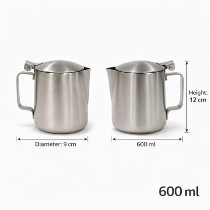 Gurubhai Equipments Stainless Steel Sambar & Sauce Serving Jug with Lid