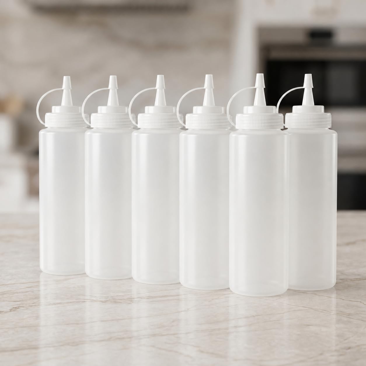 GURUBHAI EQUIPMENTS Ketchup Sauce Bottles | Commercial Squeeze Dispensers for Restaurants, Hotels, Cafeterias & Home Use | Reusable Plastic Bottle for Tomato Sauce, Chutney