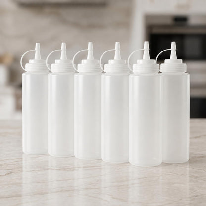 GURUBHAI EQUIPMENTS Ketchup Sauce Bottles | Commercial Squeeze Dispensers for Restaurants, Hotels, Cafeterias & Home Use | Reusable Plastic Bottle for Tomato Sauce, Chutney