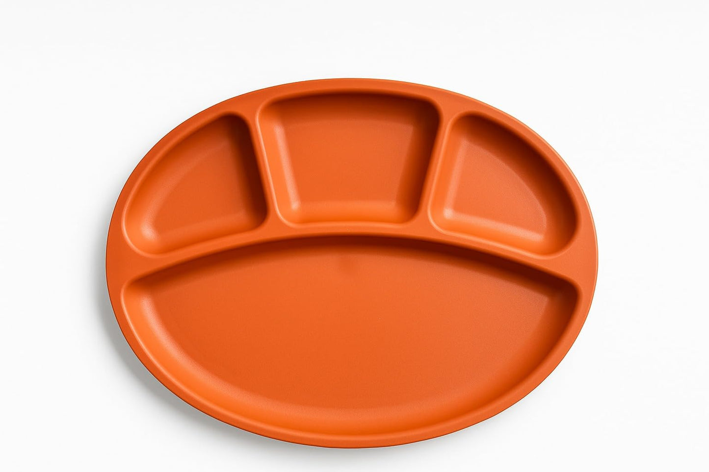 GURUBHAI EQUIPMENTS 4-Compartment Plastic Dinner Plate – Pack of 3 | Durable Partition Thali for Meals | Unbreakable & Lightweight for Home, Hotel, Restaurant & Canteen Use
