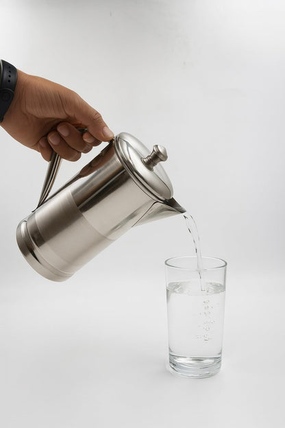 Gurubhai Equipments Stainless Steel Sambar & Sauce Serving Jug with Lid