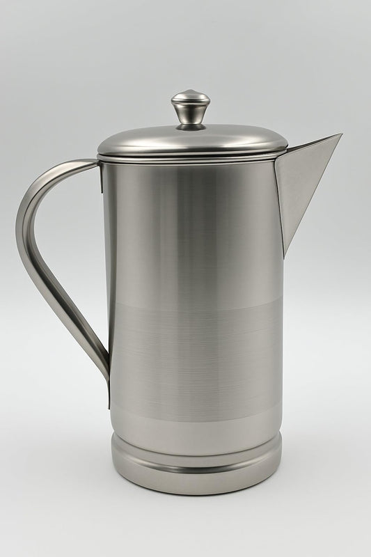 Gurubhai Equipments Stainless Steel Sambar & Sauce Serving Jug with Lid (WTR-JUG-SS)