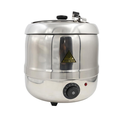 Gurubhai Equipments Electric Golden Soup Kettle Warmer, 10 Liter – Soup Warmer Tureen for Catering, Restaurants & Buffets, Ideal for Keeping Soups, Stews & Hot Foods Warm