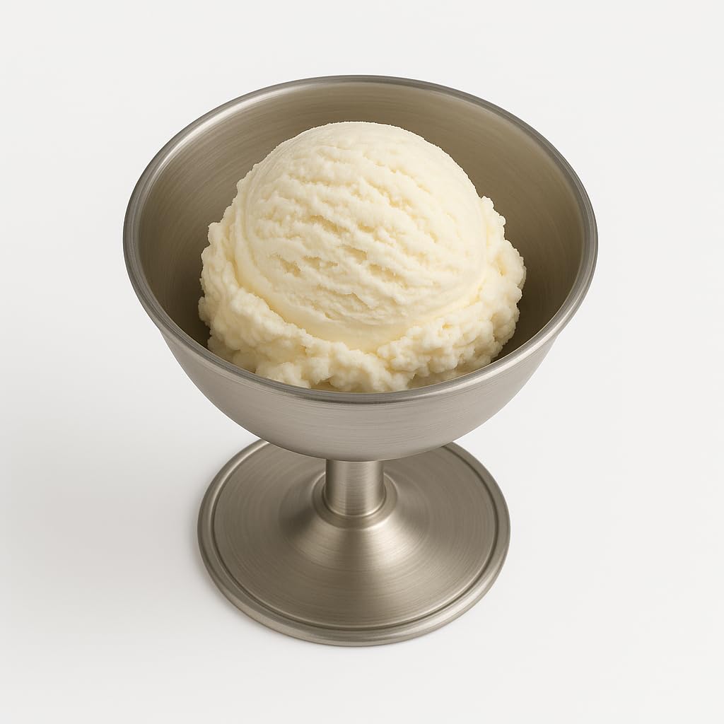 GURUBHAI EQUIPMENTS Stainless Steel Dessert Cups – Set of 6 | Premium Ice Cream Bowls for Dessert, Pudding, Custard & Fruits | Durable, Easy-to-Clean Serving Bowls for Home & Restaurant Use