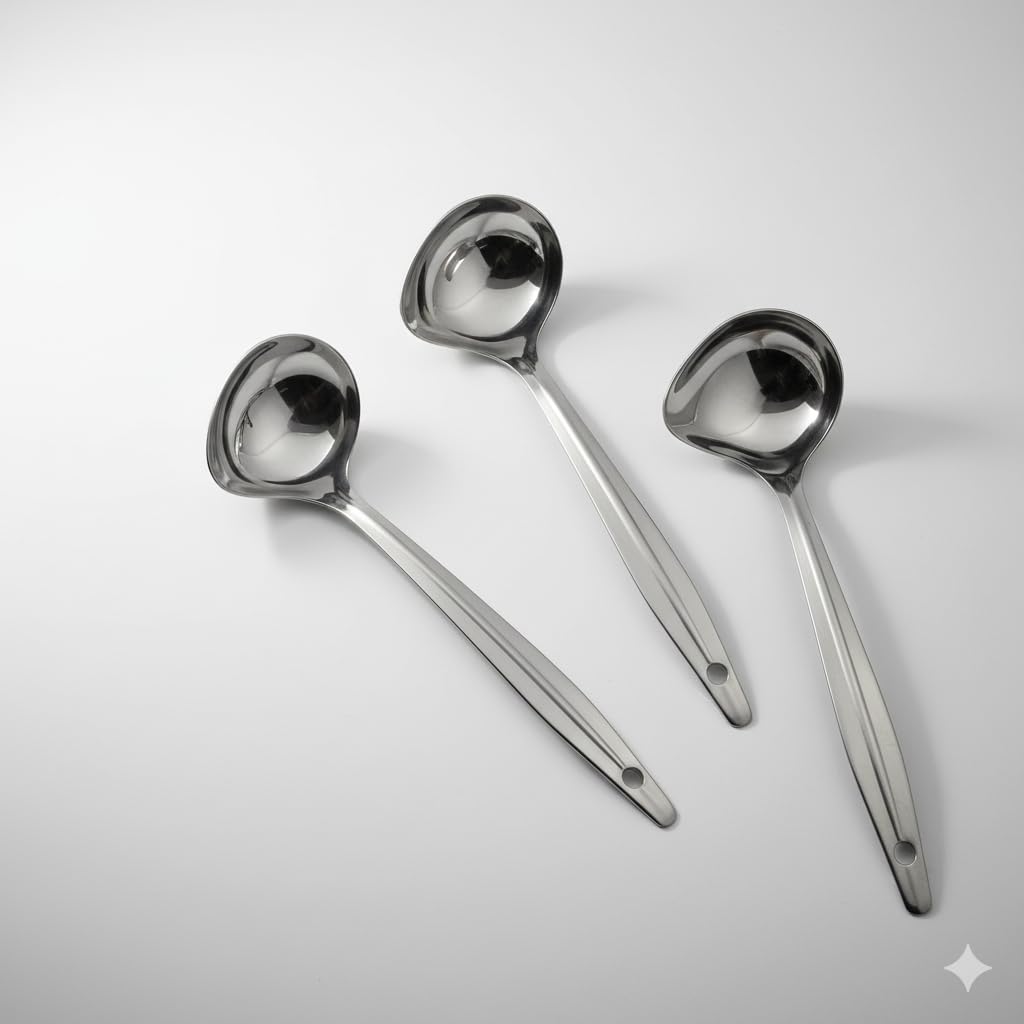 Gurubhai Equipments Durable Serving Spoons for Chutney, Sauce & Pickle | Rust-Resistant, Easy-to-Clean Small Ladle for Home & Restaurant Use
