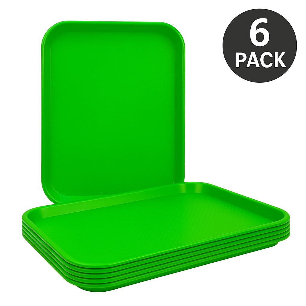 Gurubhai Equipments Serving Tray Heavy-Duty Rectangular Fast Food Trays for Restaurant, Cafeteria, Kitchen & Home Use | Easy-to-Clean, Non-Slip Food Serving Trays