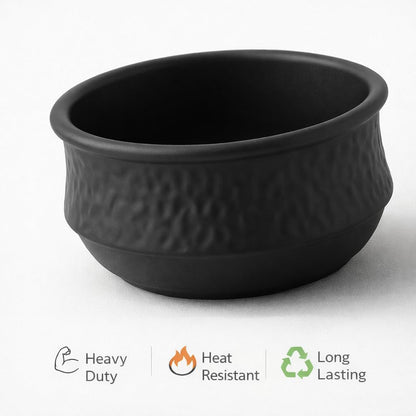 GURUBHAI EQUIPMENTS Melamine Gravy Serving Bowls with Handles | Durable Heat-Resistant Serving Dish for Curry, Dal, Sabzi & Starters | for Home, Hotel & Restaurant Use
