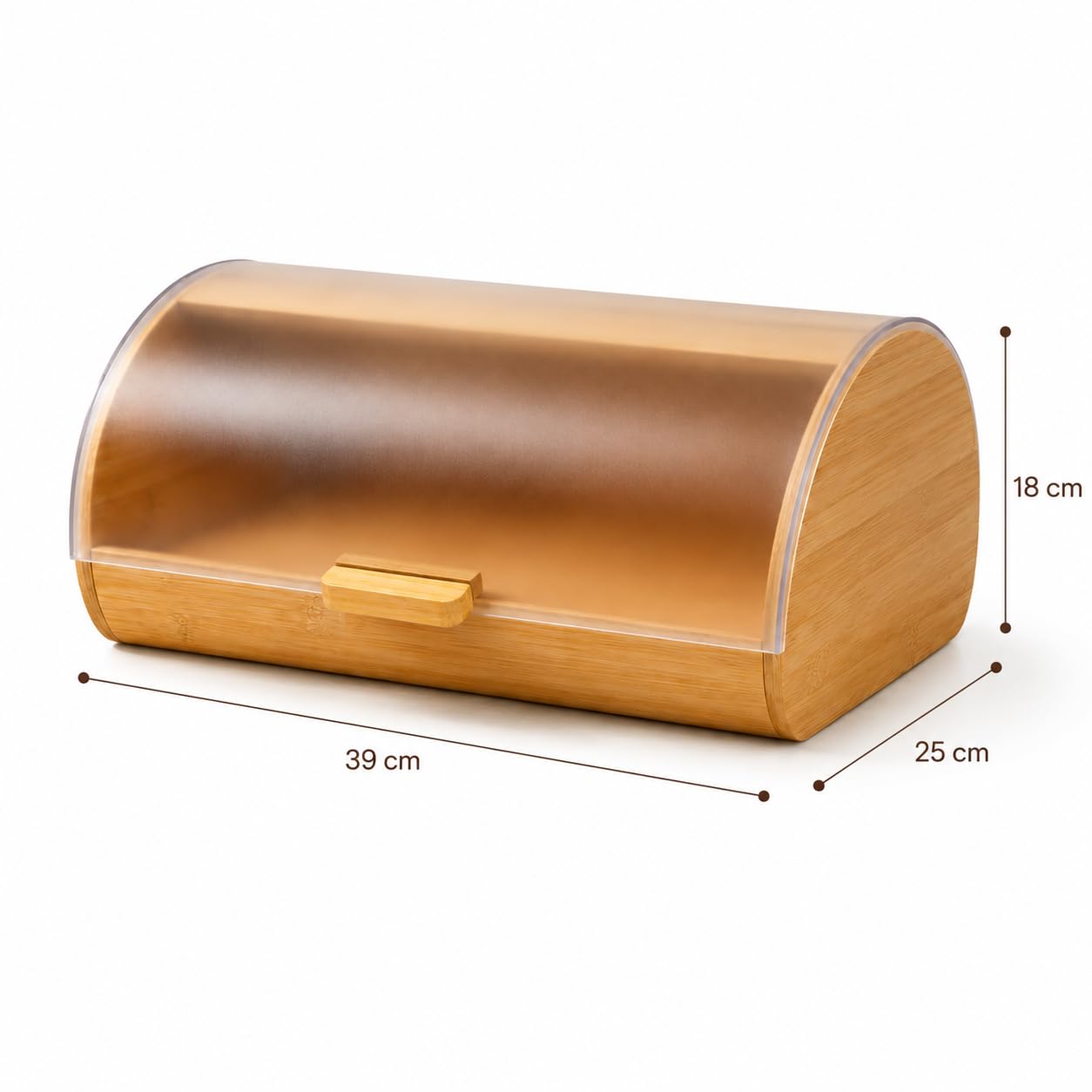 GURUBHAI EQUIPMENTS Roll Top Bread Box for Kitchen Countertop | Large Bread Storage Bin with Smooth Sliding Lid Keeps Bread Fresh | Modern Bread Box for Cafes & Bakeries