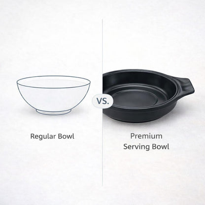GURUBHAI EQUIPMENTS Melamine Gravy Serving Bowls with Handles | Durable Heat-Resistant Serving Dish for Curry, Dal, Sabzi & Starters | for Home, Hotel & Restaurant Use