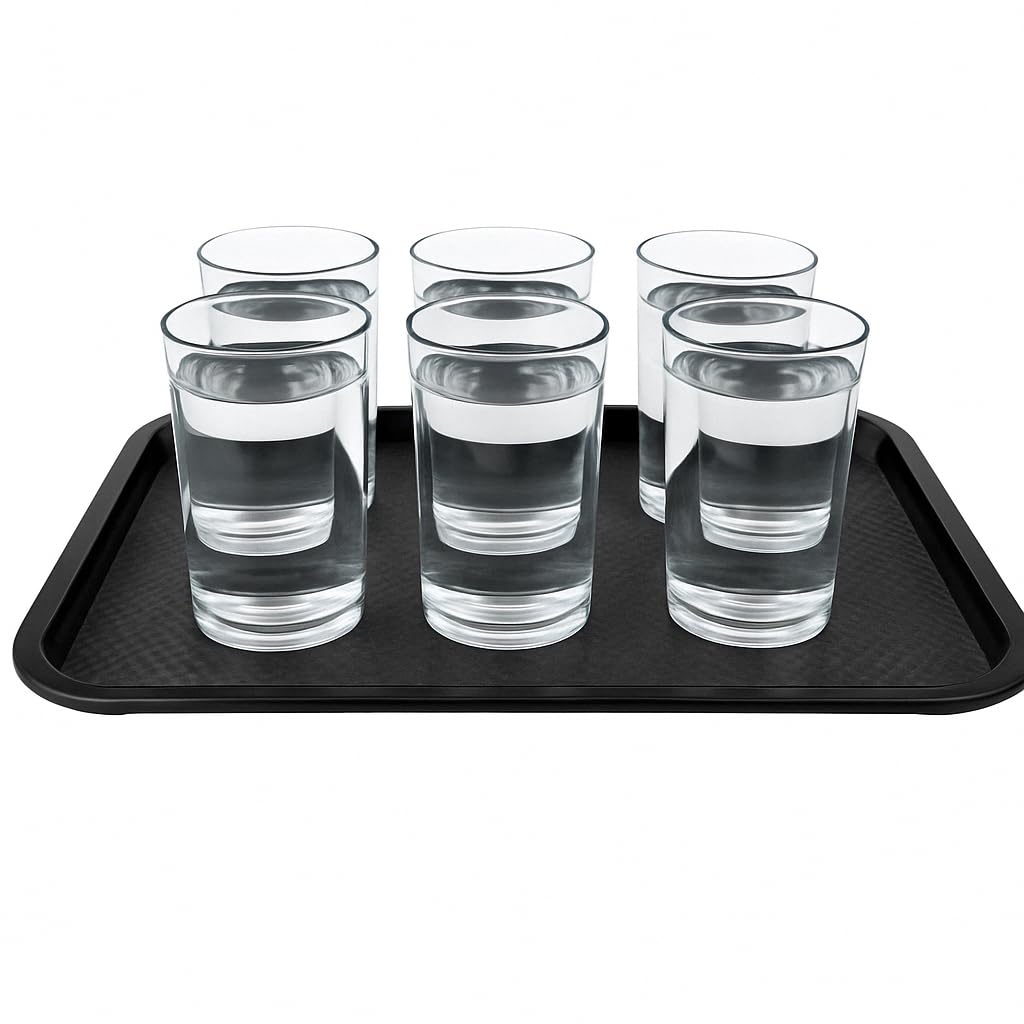 Gurubhai Equipments Serving Tray Heavy-Duty Rectangular Fast Food Trays for Restaurant, Cafeteria, Kitchen & Home Use | Easy-to-Clean, Non-Slip Food Serving Trays