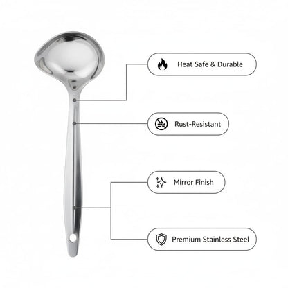 Gurubhai Equipments Durable Serving Spoons for Chutney, Sauce & Pickle | Rust-Resistant, Easy-to-Clean Small Ladle for Home & Restaurant Use