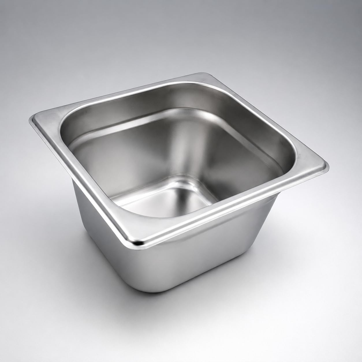 GURUBHAI EQUIPMENTS GN Pan Food Container 1/6 100mm (4" Deep) – Stainless Steel Gastronorm Pan, Easy-to-Clean Food Storage Solution for Commercial Kitchens & Catering Use
