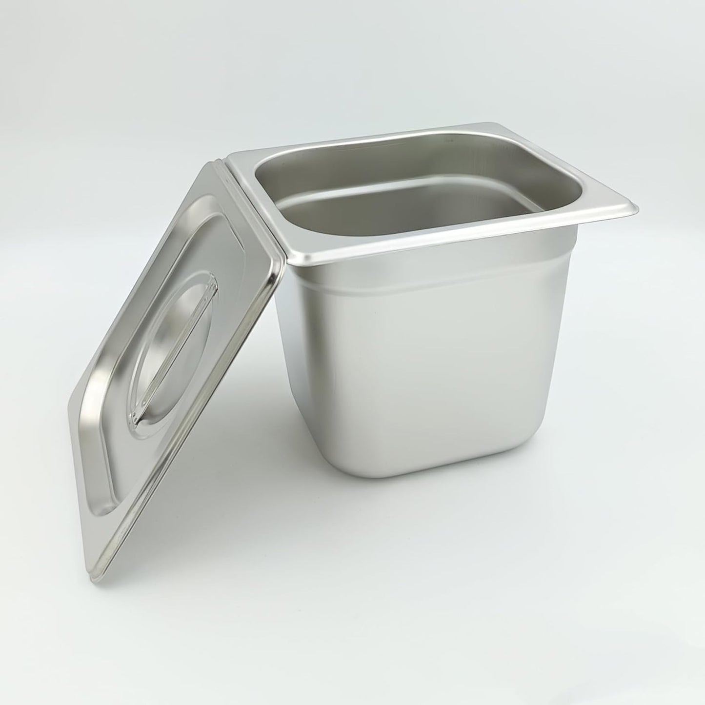 GURUBHAI EQUIPMENTS Gn Pan Food Container 1/2 100mm (4" Deep) Stainless Steel Gastronorm Pan with Lid-(Set of 1) – Easy-to-Clean Food Storage Solution for Commercial Kitchens, Catering use
