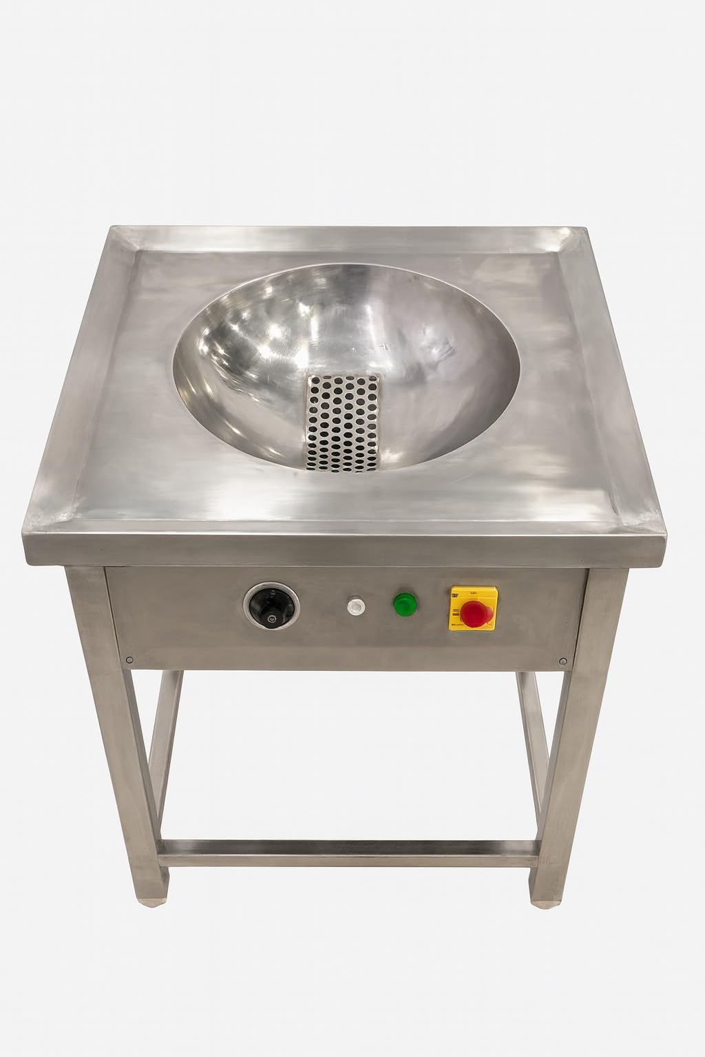 Gurubhai Equipments Electric Kadai for Commercial Use | Stainless Steel Body with Deep Bowl & Drain | Heavy-Duty Countertop Griddle Appliance for Hotel, Restaurant & Catering Kitchen