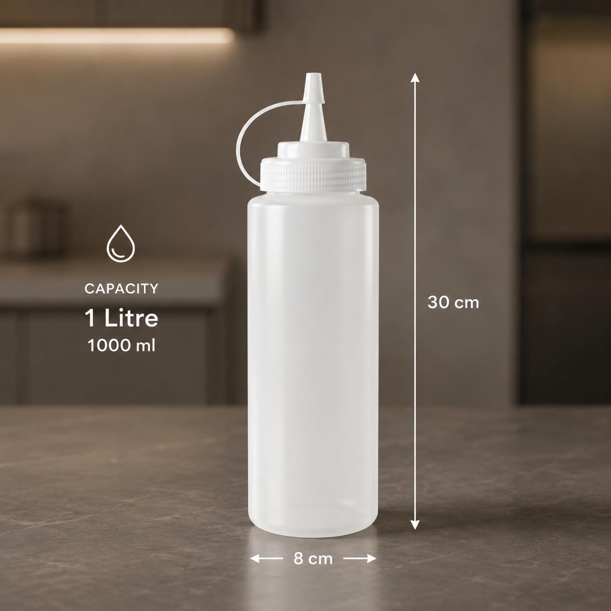 GURUBHAI EQUIPMENTS Ketchup Sauce Bottles | Commercial Squeeze Dispensers for Restaurants, Hotels, Cafeterias & Home Use | Reusable Plastic Bottle for Tomato Sauce, Chutney