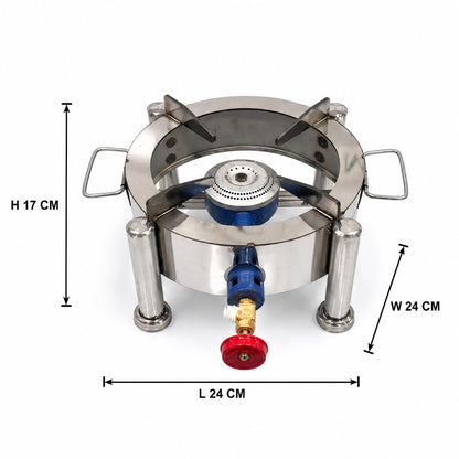 Gurubhai Equipments Round Catering Burner Heavy Duty LPG Gas Stove