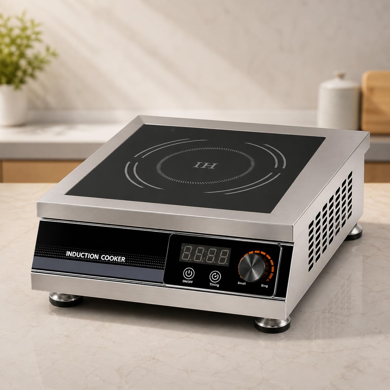 Gurubhai Equipment Commercial Induction Cooktop | Flat Induction Stove with Temperature Control | Heavy Duty Commercial Induction for Restaurant, Hotel & Catering Kitchen