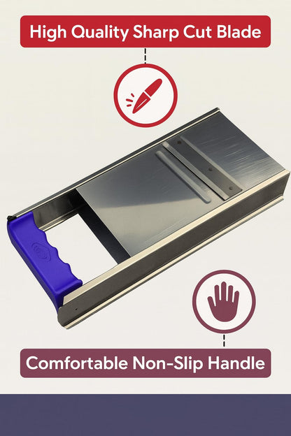 Gurubhai Equipments Stainless Steel Hand Grater with Ergonomic Handle | Multipurpose Vegetable, Cheese & Fruit Grater for Kitchen Use | Durable & Easy-to-Clean Flat Grater