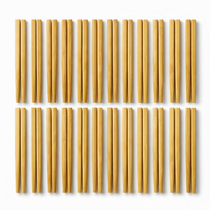 Gurubhai Equipments Bamboo Chopsticks | Natural Wooden Reusable Asian Dining Utensils for Noodles, Sushi, Rice & Chinese Food 20 pc