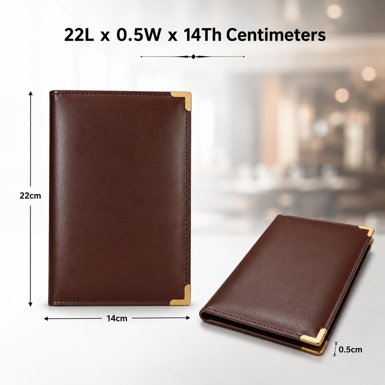 Gurubhai Equipments Bill Folder for Restaurant & Café Receipt Presenter with Thank You Print – Durable Menu & Receipt Holder for Hotels, Dine-in & Billing