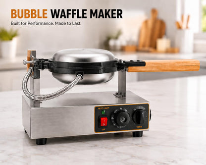 Gurubhai Equipments Bubble Waffle Machine, Commercial Electric Egg Waffle Maker, Hong Kong Style Bubble Waffle Baker for Cafe Restaurant