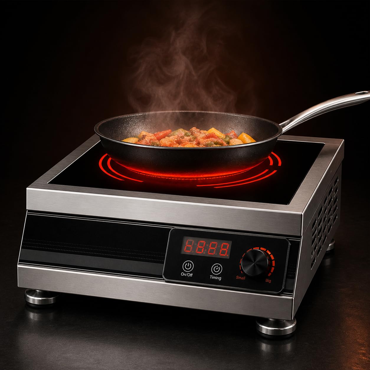 Gurubhai Equipment Commercial Induction Cooktop | Flat Induction Stove with Temperature Control | Heavy Duty Commercial Induction for Restaurant, Hotel & Catering Kitchen