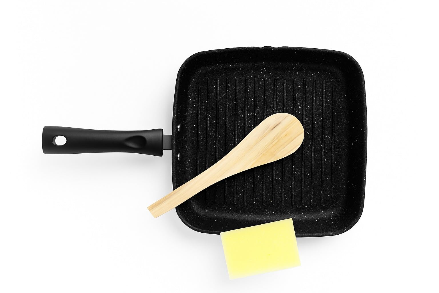 GURUBHAI EQUIPMENTS Non-Stick Aluminium Grill Pan | Square Grill Pan for Gas & Induction | Ridged Grilling Pan for Steak, Paneer Tikka, Veggies | Low Oil Cooking Cookware