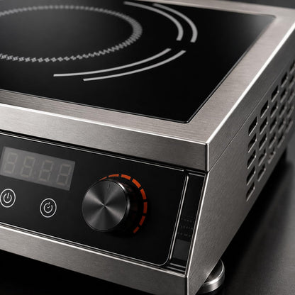 Gurubhai Equipment Commercial Induction Cooktop | Flat Induction Stove with Temperature Control | Heavy Duty Commercial Induction for Restaurant, Hotel & Catering Kitchen
