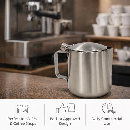Gurubhai Equipments Stainless Steel Sambar & Sauce Serving Jug with Lid