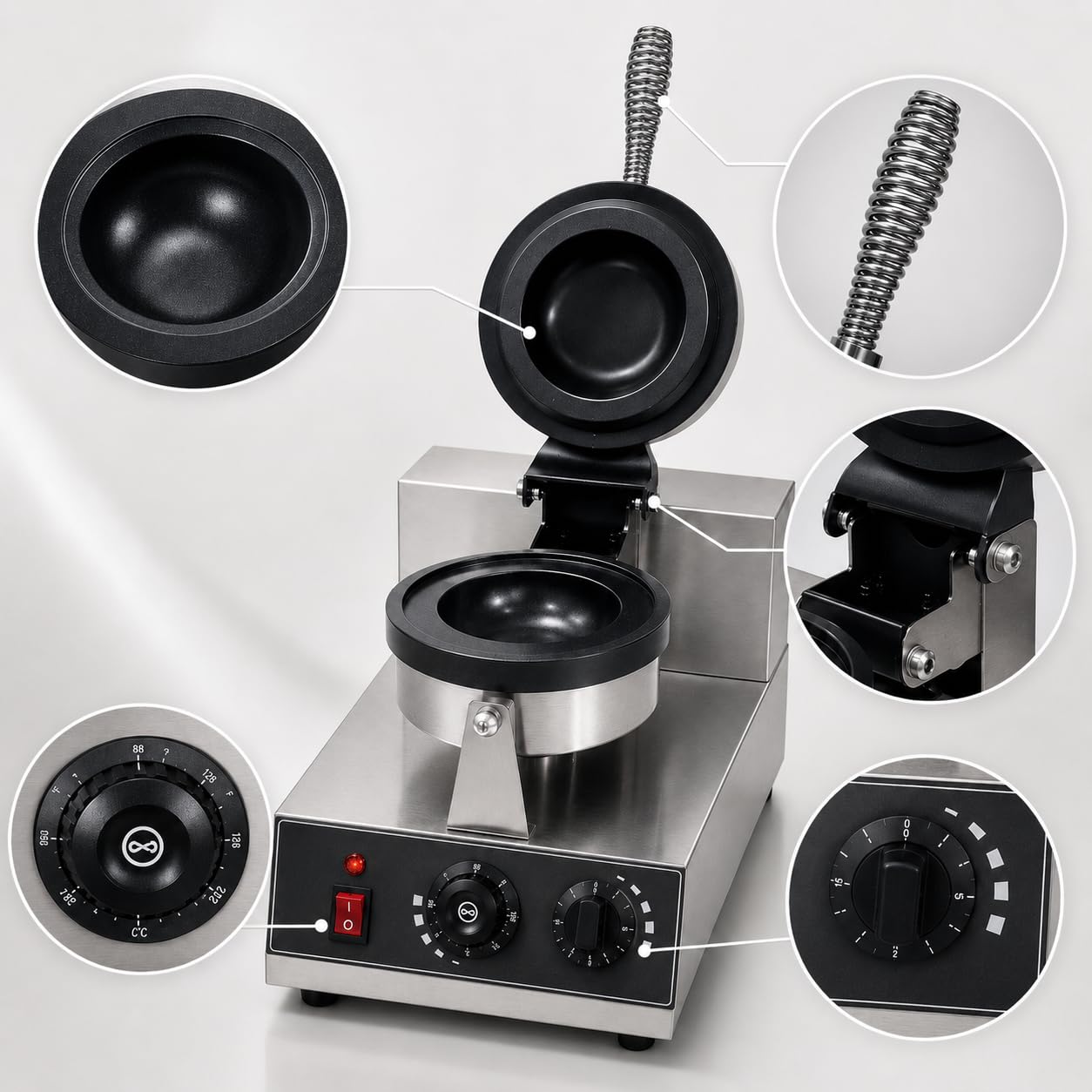 Gurubhai Equipments Burger Press Maker Machine, Commercial Hamburger Patty Press, Heavy Duty Patty Mould Maker for Restaurant Cafe Kitchen