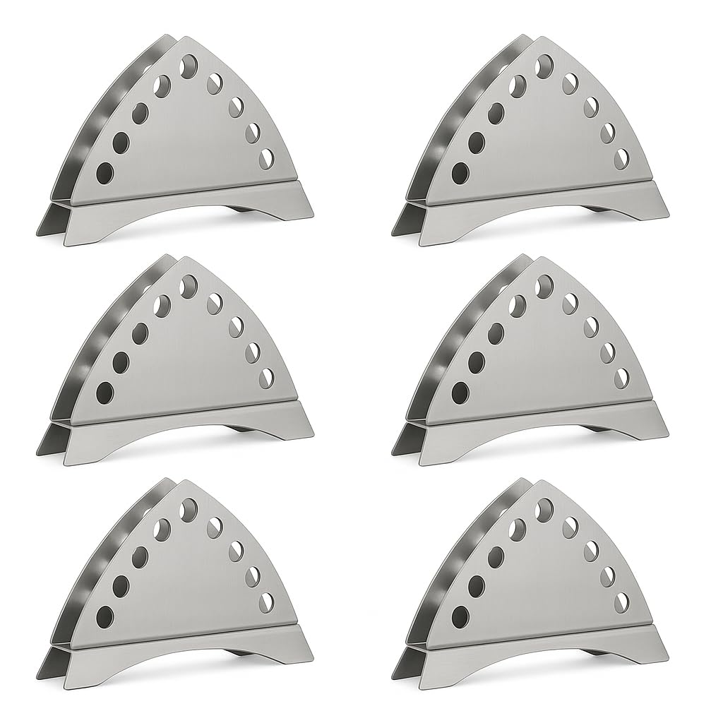 Gurubhai Equipments Stainless Steel Tissue Paper Holder - Set of 6 | Napkin Holder for Tabel | Napkin Holder for Tabeltop, Dinning | Ideal for Restuarant, Cafe, Hotel and Home Use