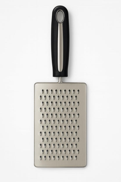 Gurubhai Equipments Stainless Steel Hand Grater with Ergonomic Handle | Multipurpose Vegetable, Cheese & Fruit Grater for Kitchen Use | Durable & Easy-to-Clean Flat Grater