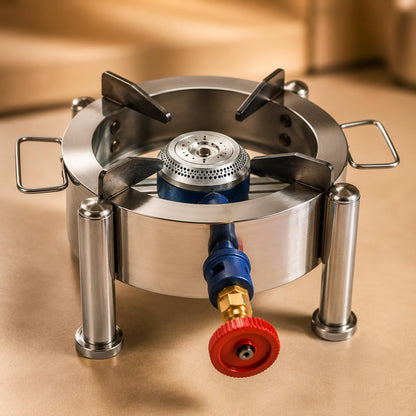 Gurubhai Equipments Round Catering Burner Heavy Duty LPG Gas Stove